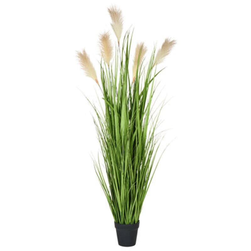 Image of Beliani Artificial Plant Pampas Grass 130 Cm Green