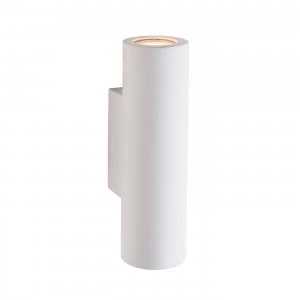 Image of 2 Light Indoor Wall Light White Plaster, GU10