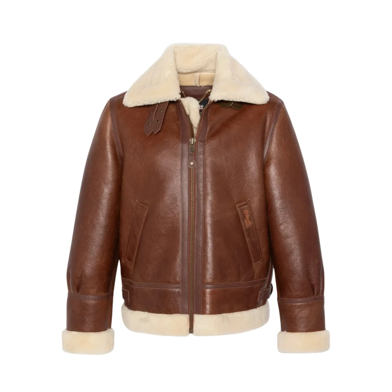 Image of Schott Bomber jacket Schott B-3 Marron Unisex 3XL