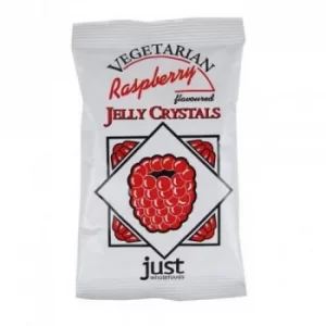 image of Just Wholefoods Real Fruit Flavoured Raspberry Jelly Crystals 85g