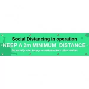 image of Social Distancing in Operation Flexible Banner 2000 x 500mm