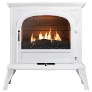 image of Focal Point Fires 3.1kW Dalvik Cast Gas Stove - White