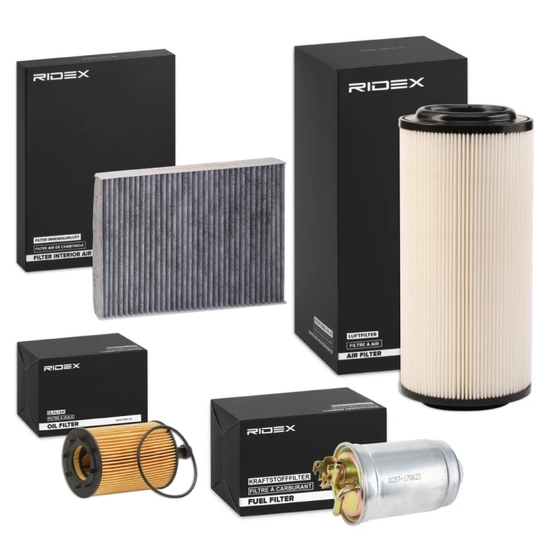 Image of RIDEX 4055F25025 Filter Set with gaskets/seals Filter Set (4055)