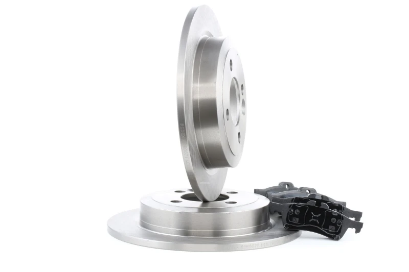 Image of RIDEX 3405B0160 Brake disc and pads set Rear Axle, Brake Disc Type: Solid Brake Set,disc brakes (3405)