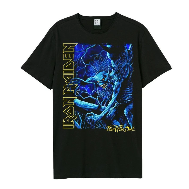 Image of Amplified Mens Blue Monster Iron Maiden T-Shirt in Black Size: Large Black Male L