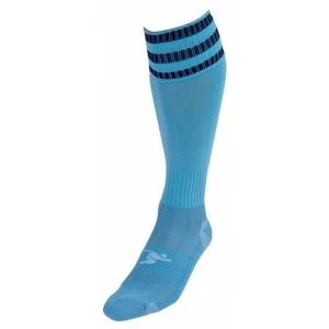 image of PT 3 Stripe Pro Football Socks Mens Sky/Navy