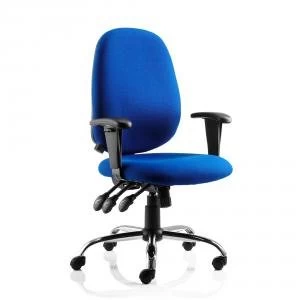 Image of Sonix Lisbon Task Operator Chair With Arms Fabric Black Ref OP000073