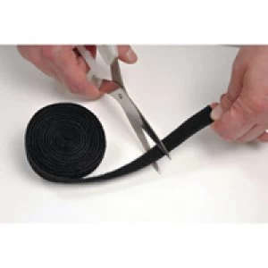Image of D-Line Cable Tidy Band reusable hook Loop 1.2m Black cttape1.2b