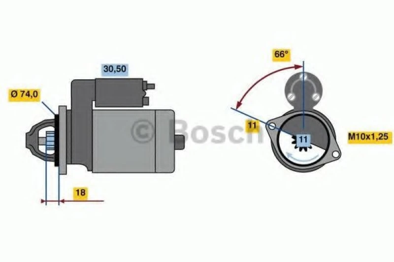 Image of Starter motor Bosch 0 986 018 480