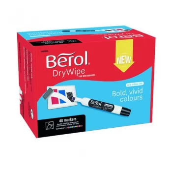 image of Berol Drywipe Marker Chisel Tip Assorted Pack of 48 1984886