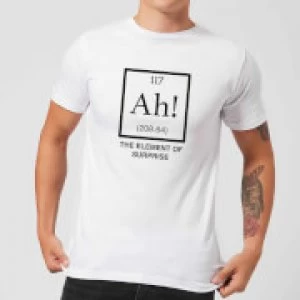 Image of Ah The Element Of Surprise T-Shirt - White - 3XL