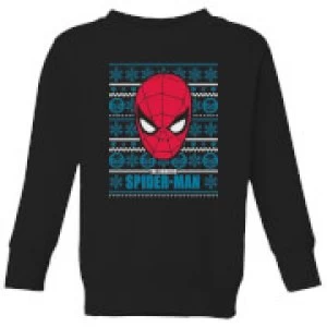 image of Marvel Spider-Man Kids Christmas Sweatshirt - Black - 11-12 Years