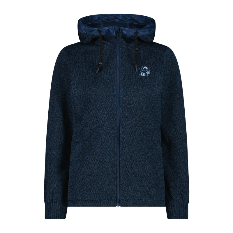 Image of Womens knitted technical hoodie CMP Bleu Female 2XL