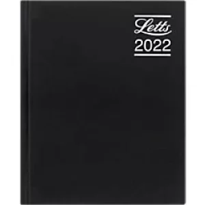 Image of Letts Appointments Diary Rhino A5 Week to View 2022 Black