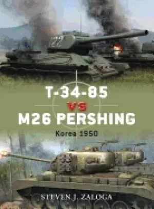 Image of t 34 85 vs m26 pershing korea 1950