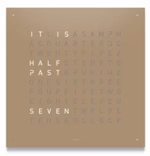 Image of QLOCKTWO Classic Hazelnut Wall Clock 45cm
