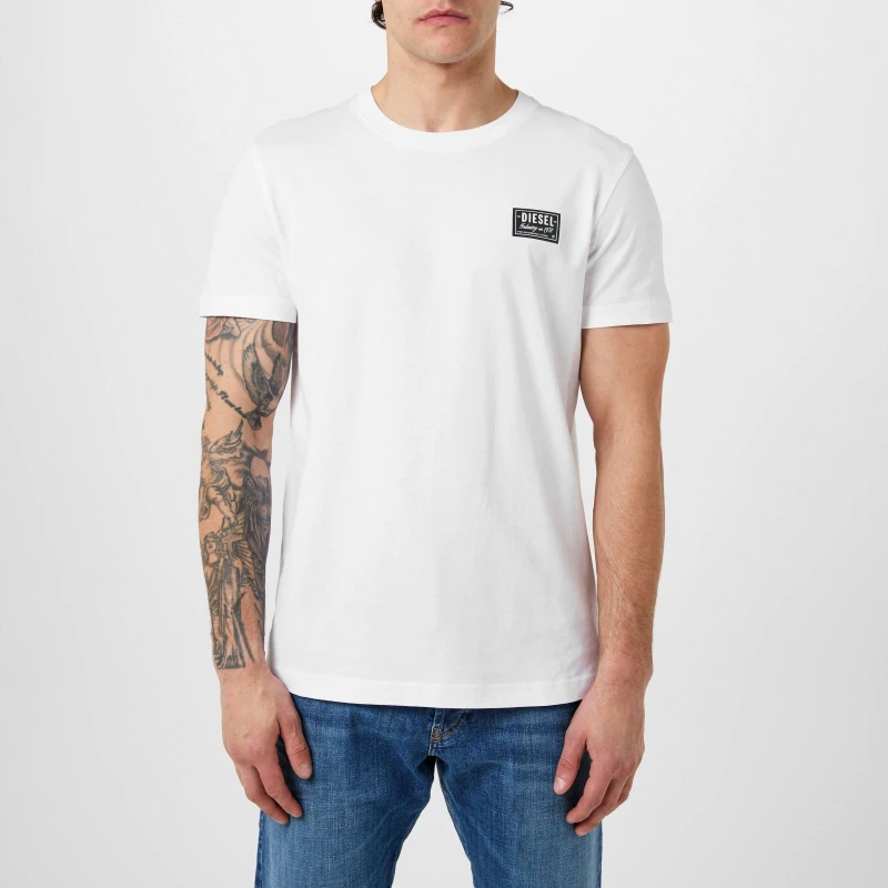 Image of Diesel Patch Logo T-Shirt Mens - White White XS