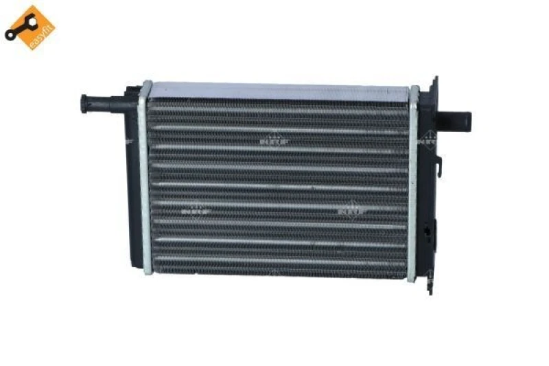 Image of NRF 53563 Heat Exchanger EASY FIT with rubber grommet Aluminium Heat Exchanger,interior heating (467)