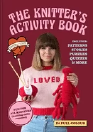 image of knitters activity book patterns stories puzzles quizzes and more