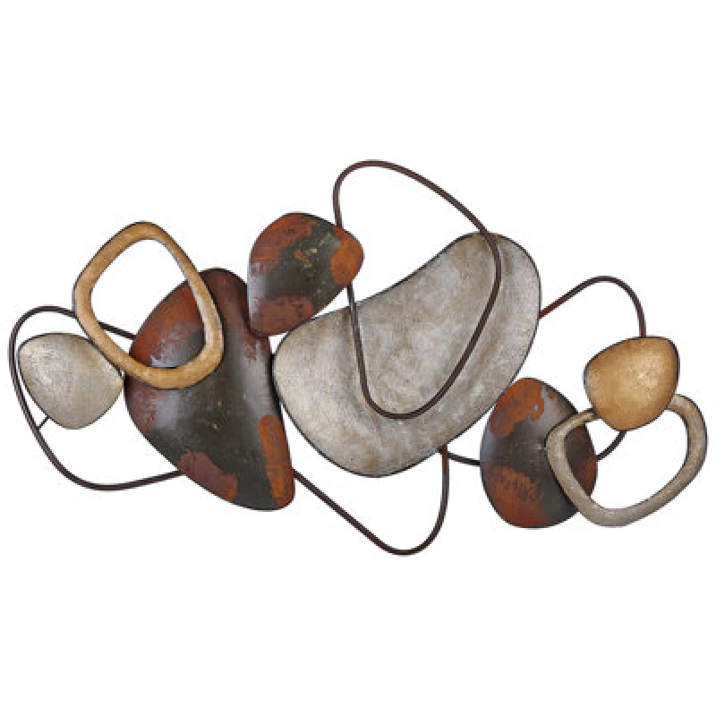 Image of Beliani Wall Decor Cobalt Metal 50 Cm Brown