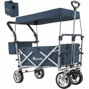 image of Tectake - Foldable garden trolley w/ carry bag - blue - blue