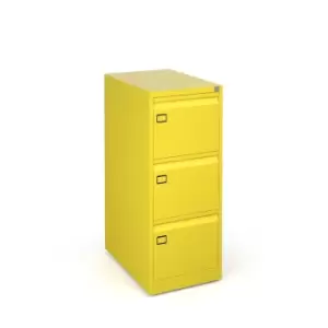 Image of Dams MTO Steel 3 Drawer Executive Filing Cabinet 1016mm High - White