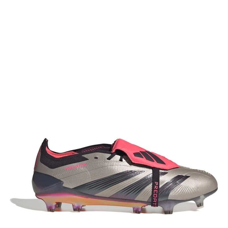 Image of adidas Predator Elite Foldover Tongue Firm Ground Football Boots Silver/Black male 7 (40.7)