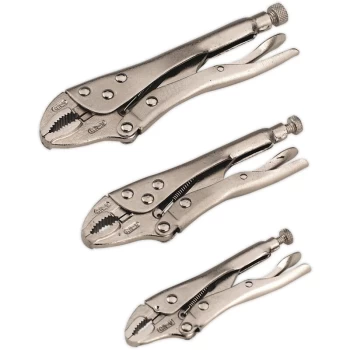 image of S0463 Locking Pliers Set 3pc - Sealey