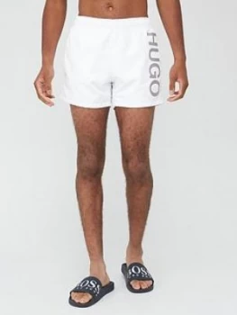 image of Hugo Boss Abas Swim Shorts White/Silver Size M Men