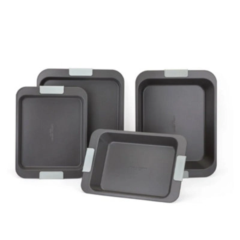 Image of Laura Ashley 4 Piece Oven and Roasting Set Grey