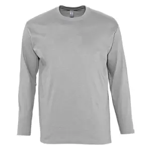 Image of SOLS Mens Monarch Long Sleeve T-Shirt (3XL) (Grey Marl)