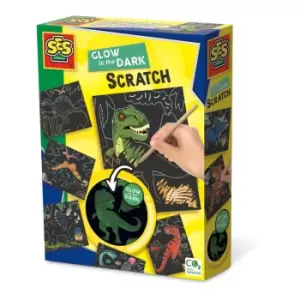 Image of SES Creative Dinosaurs Glow-in-the-Dark Scratch Card, Three Years...