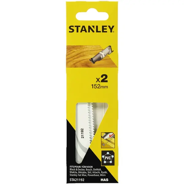 image of Stanley Recip Saw Blades Wood/Nail 152mm - STA21192-XJ