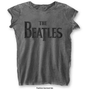 Image of The Beatles - Drop T Logo Ladies XX-Large T-Shirt - Grey