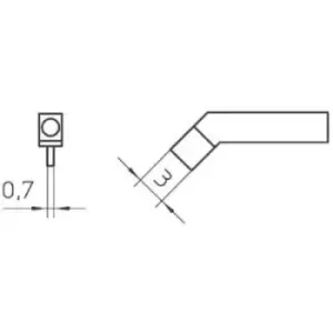 image of Weller RTW3 Soldering tip Chisel-shaped, straight Tip size 3mm Content