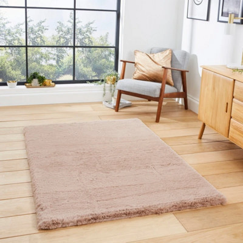Image of Super Teddy Rectangle Rug Mink