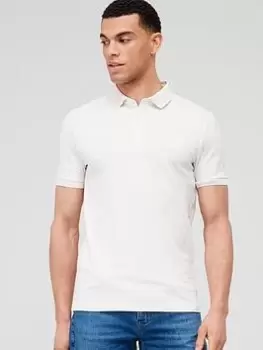Image of BOSS Passenger Slim Fit Polo Shirt-Light Beige, Light Beige, Size L, Men