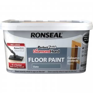 Image of Ronseal Diamond Hard Perfect Finish Floor Paint White 2.5l