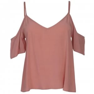Image of Firetrap Cold Shoulder Beach Top - Blush