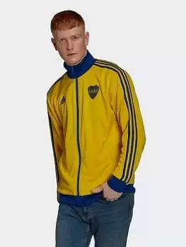 Image of adidas Boca Juniors 3-stripes Track Top, Yellow Size XS Men
