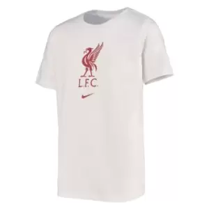 image of 2022-2023 Liverpool Crest Tee (White) - Kids