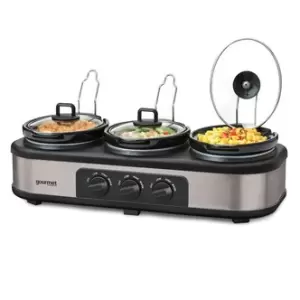 Image of Gourmet GTSC003 Triple Slow Cooker Server Warming Station