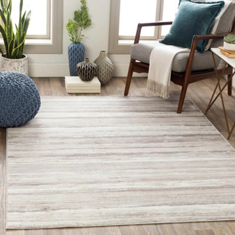 Image of Livabliss Scandi Modern Medium Grey Pandora Area Rug 160 X 215cm - Easy Care, Non Shedding, Ideal For Living Room & Bedroom