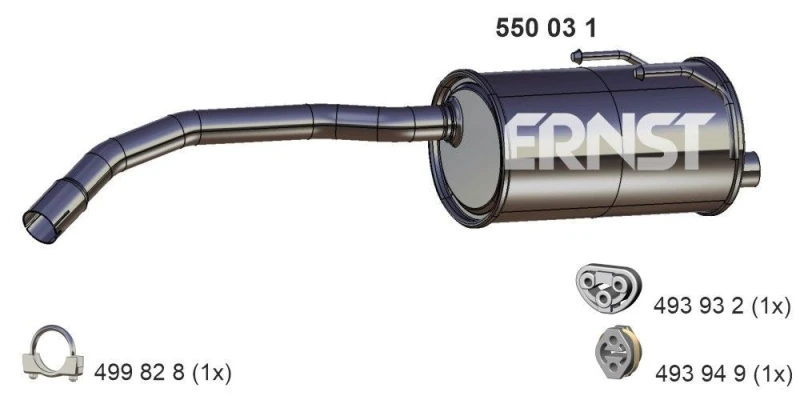Image of Rear silencer ERNST 550031