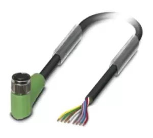 image of Phoenix Contact Sac-8P- 3,0-Pur/m 8Fr Sensor Cord, 8P, M8 Rcpt-Free End, 3M