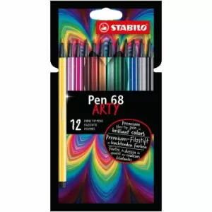 image of Stabilo Pen 68 Fibre Tip Pack of 12, none