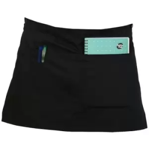 Image of Absolute Apparel Adults Workwear Waist Apron With Pocket (Pack of 2) (One Size) (Black) - Black