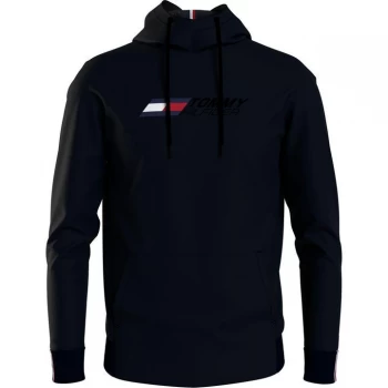 image of Tommy Sport Hilfiger Logo Hoodie - Black