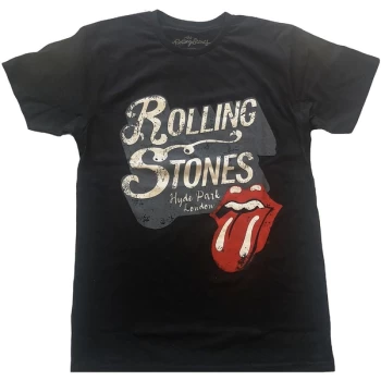 Image of The Rolling Stones - Hyde Park Unisex Large T-Shirt - Black