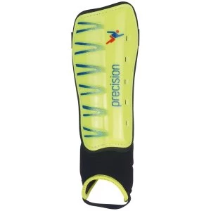 Image of Precision Pro Shin & Ankle Pads Fluo/Lime - Large